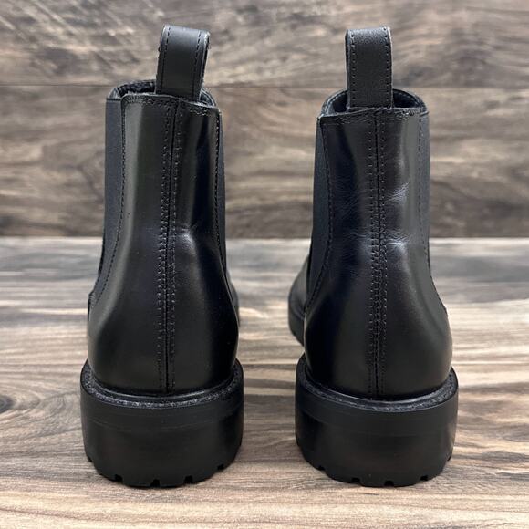 NWOB Steve Madden 9.5M Leopold Black Leather Chelsea Boots Bootie - Picture 8 of 13